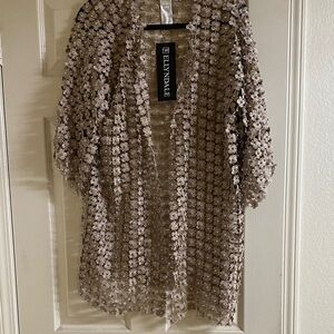 Women's Floral Lace Tunic - Cream